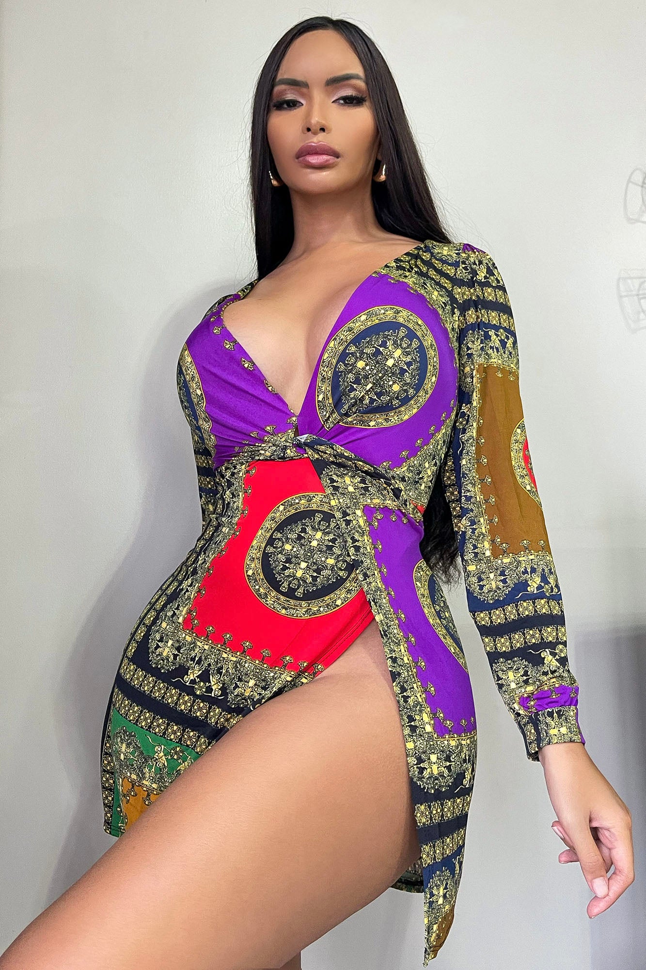 It's All On Fleek Mini Dress - Multi Color Limited Stock