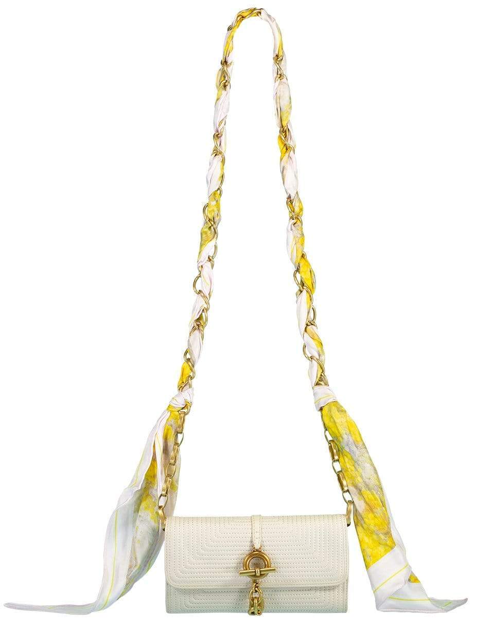 Ivory Quilted Evening Mini Scarf Bag Trending Now!